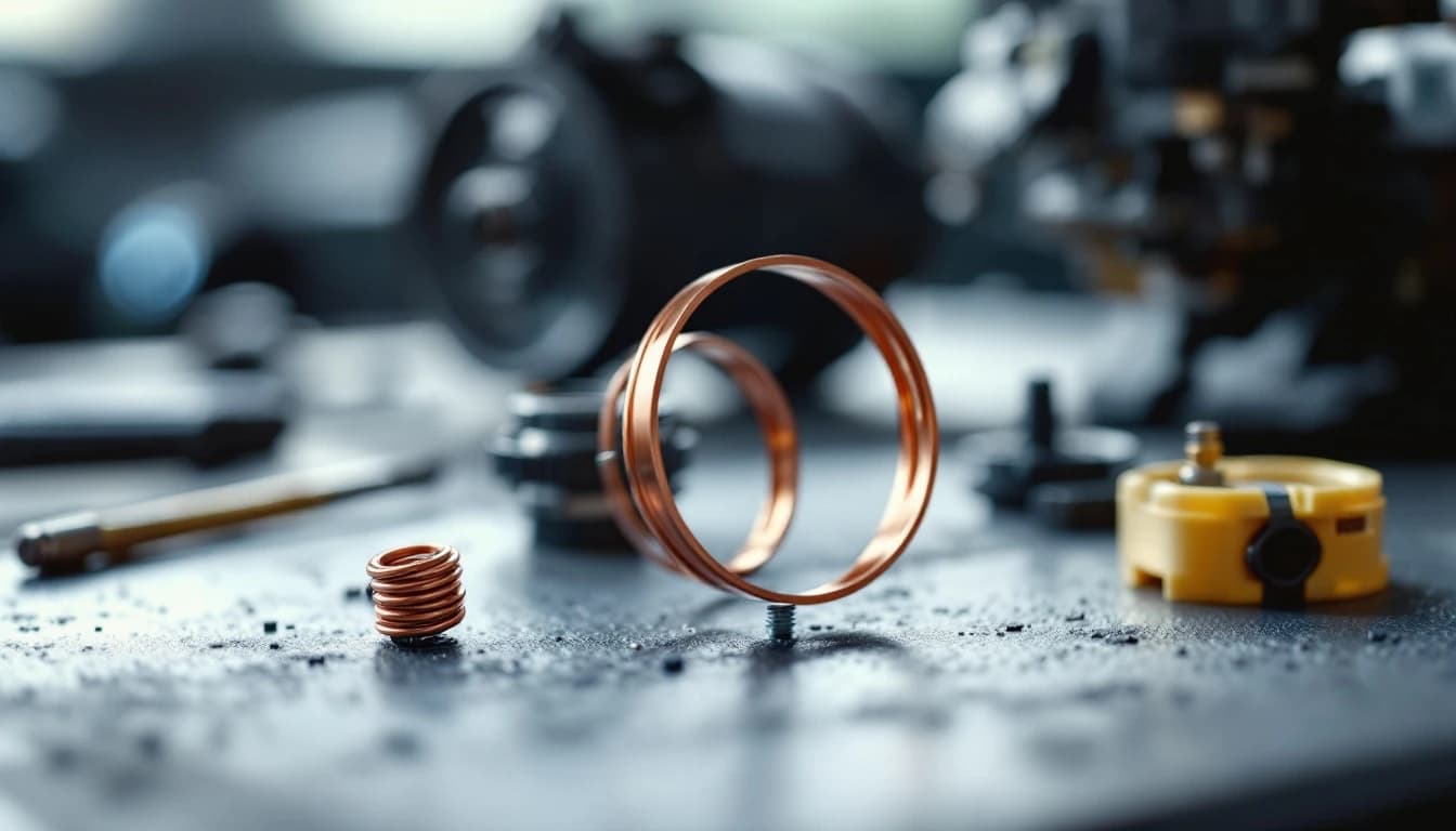 Anillo lector del inmovilizador desmontado alrededor del switch de encendido de un vehículo en un taller móvil