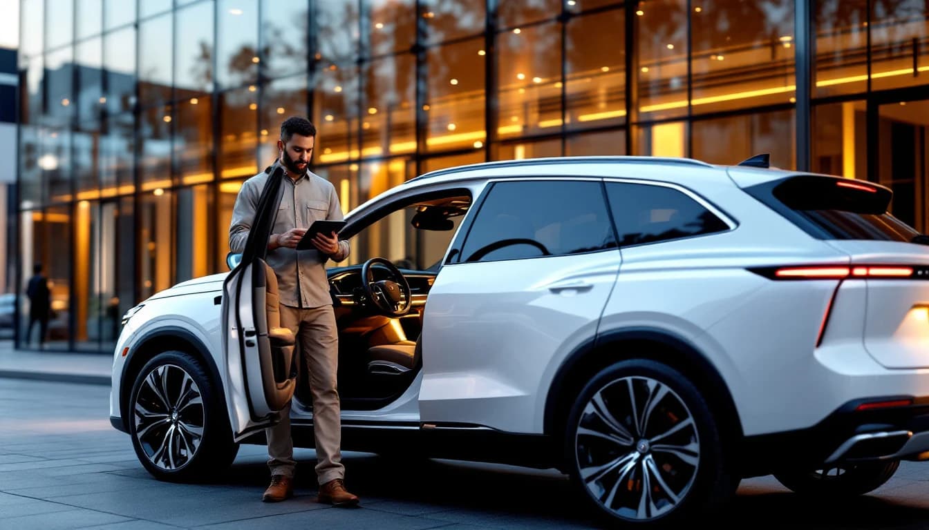Llave smart access de un Lexus RX sobre la consola del vehículo durante una programación móvil en Fort Worth
