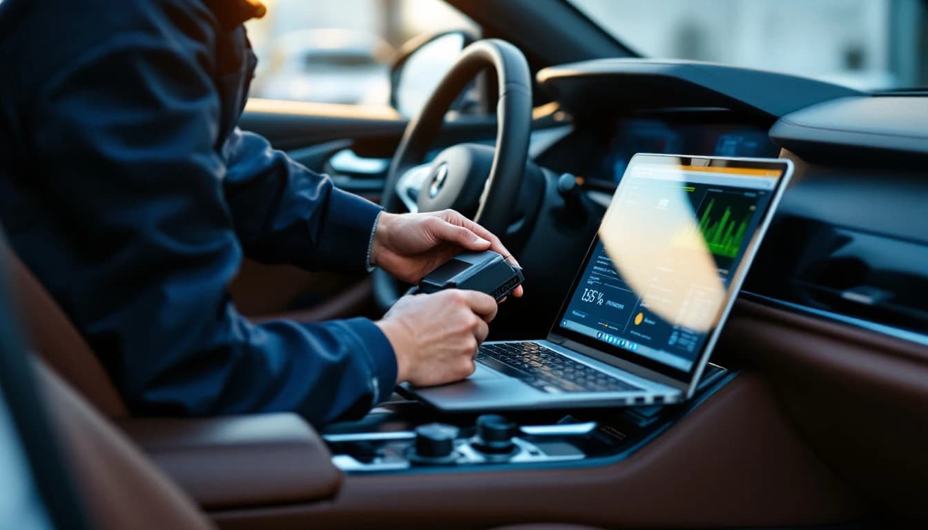 Llave Audi MQB siendo programada con AVDI en Fort Worth