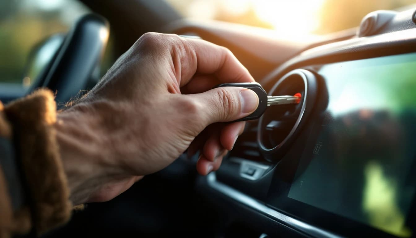 Cerrajero diagnosticando por qué la llave no arranca un carro en Fort Worth